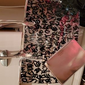 Brand new clear victoria secret tote